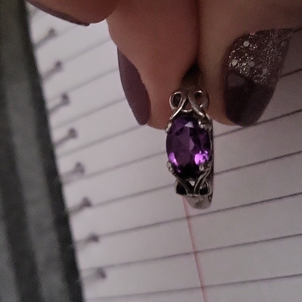 SS amethyst ring
